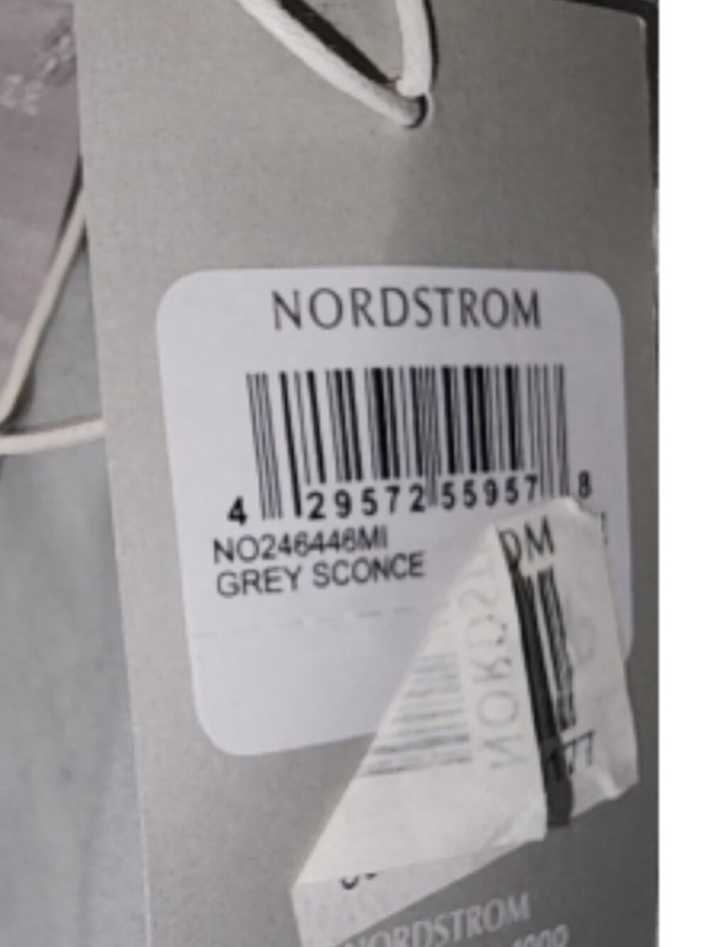 NWT Nordstrom Cashmere & Silk Fringe Wrap Scarf Grey Sconce - Picture 5 of 5